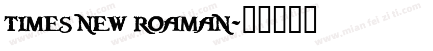 times new roaman字体转换